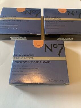 No7 Lift & Luminate Translucent Finishing Powder - Deep (3 Pack)